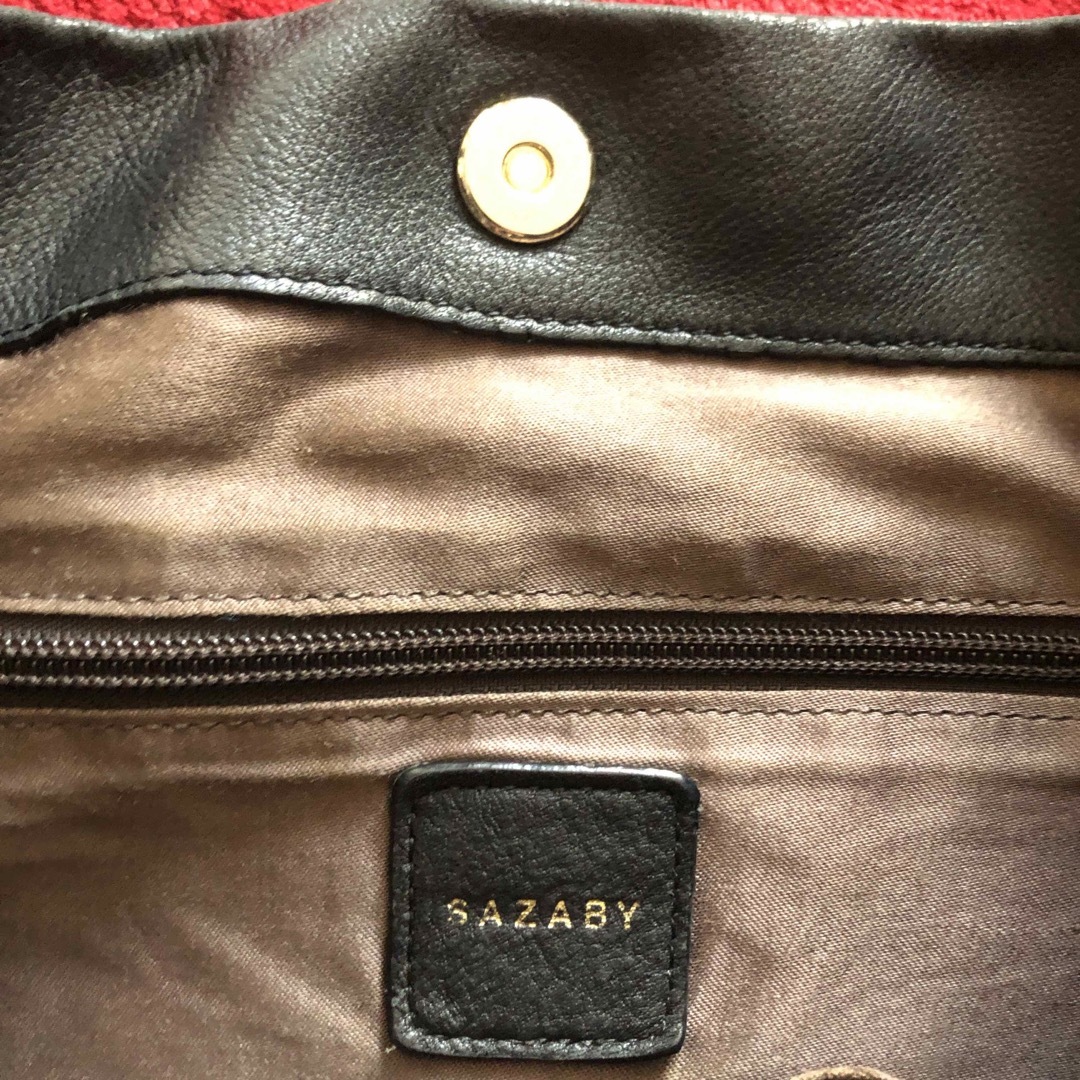 SAZABY(サザビー)のSAZABY サザビーバッグ 黒　レザー　 レディースのバッグ(ショルダーバッグ)の商品写真