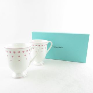 ティファニー(Tiffany & Co.)の未使用 TIFFANY＆Co. ティファニー ピンクハート マグカップ 2点 ペア SM1566K (グラス/カップ)