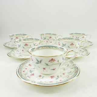 ノリタケ(Noritake)の美品 Noritake ノリタケ 4409 花更紗 ハナサラサ HANASARASA カップ＆ソーサー 6客 セット 碗皿 コーヒー 紅茶 SU4703Q (グラス/カップ)