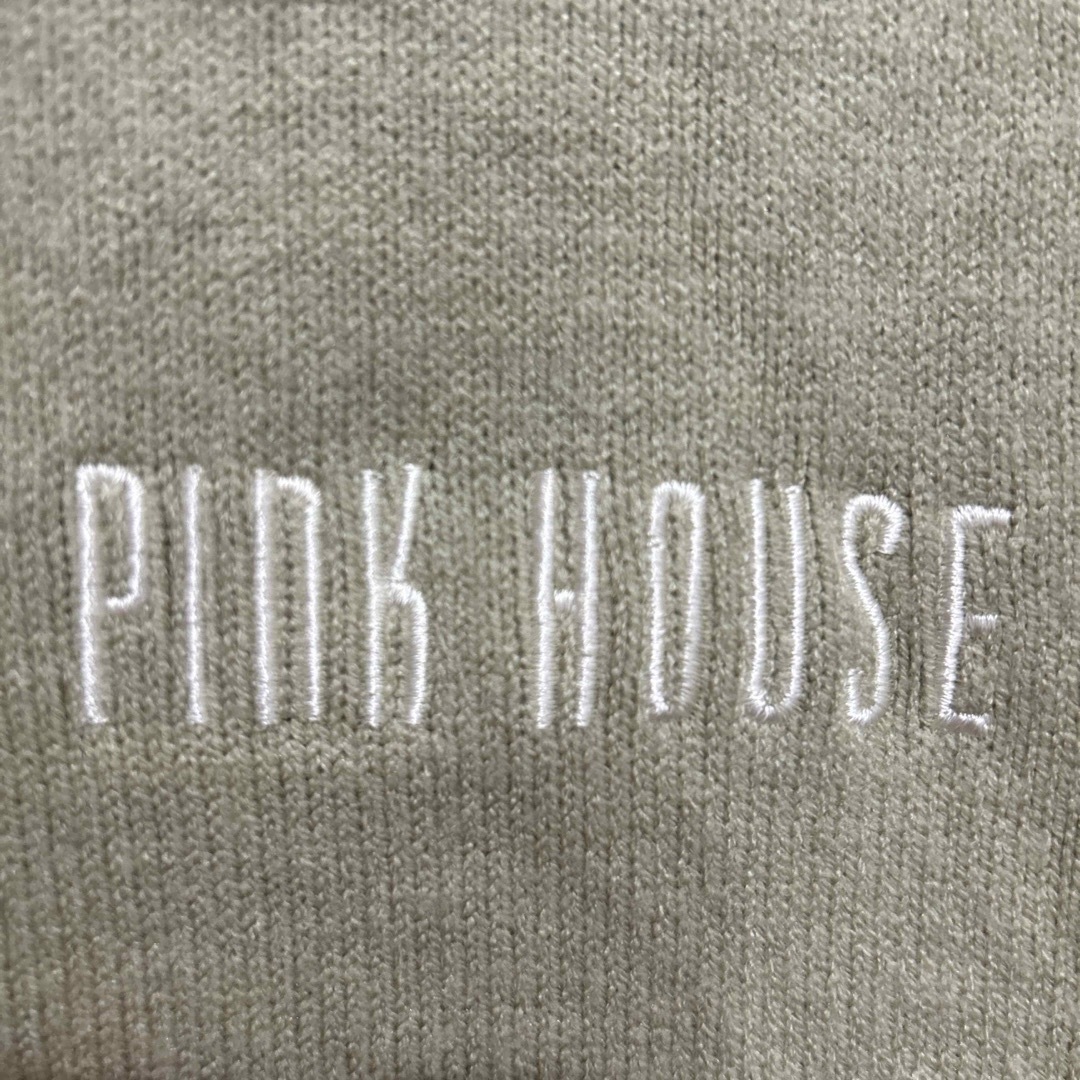 PINK HOUSE(ピンクハウス)の新品　PINK HOUSE ニットカーディガン　E2 いちご刺繍　レース レディースのトップス(カーディガン)の商品写真