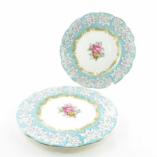 ロイヤルアルバート(ROYAL ALBERT)の美品 ROYAL ALBERT ロイヤルアルバート エンチャントメント 中皿 2枚 ペア 18cmプレート パン ケーキ デザート SM1518P (食器)