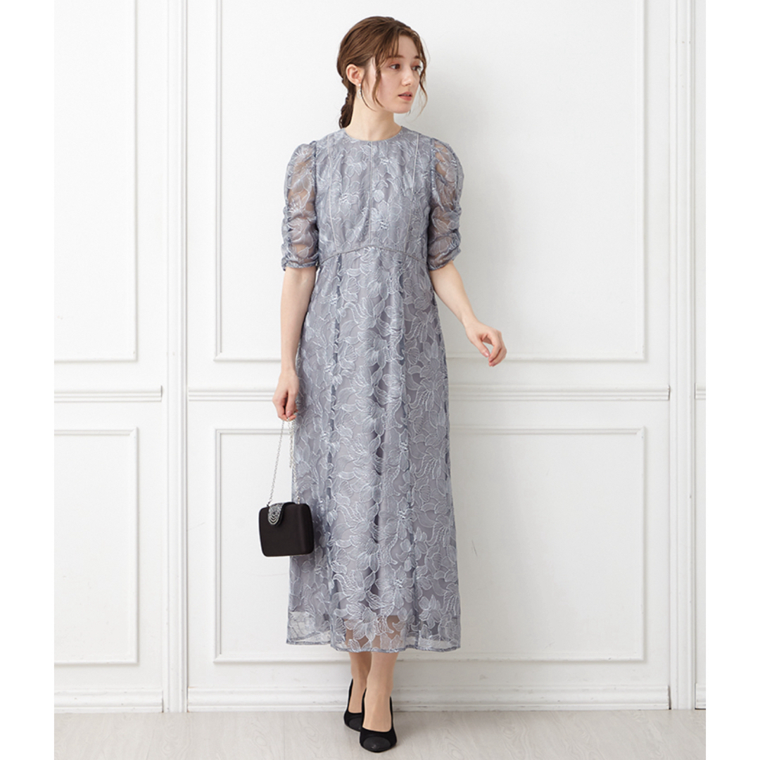 AIMER - Aimer エンブロイダリーチュールパイピングドレスの通販 AIMER - Aimer エンブロイダリーチュールパイピングドレスの通販
