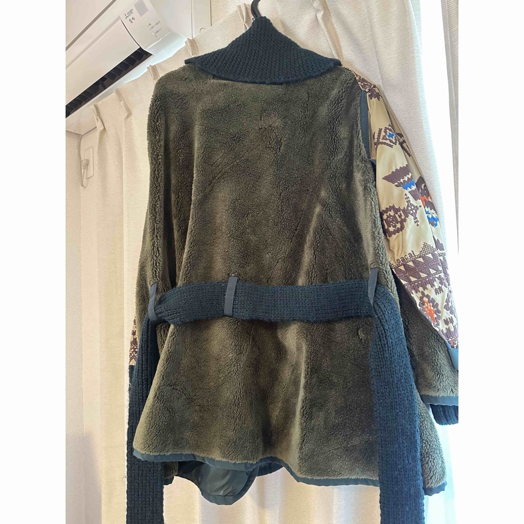 sacai ジップコート ボアジャケット サイズ2 sacai ジップコート ボアジャケット サイズ2