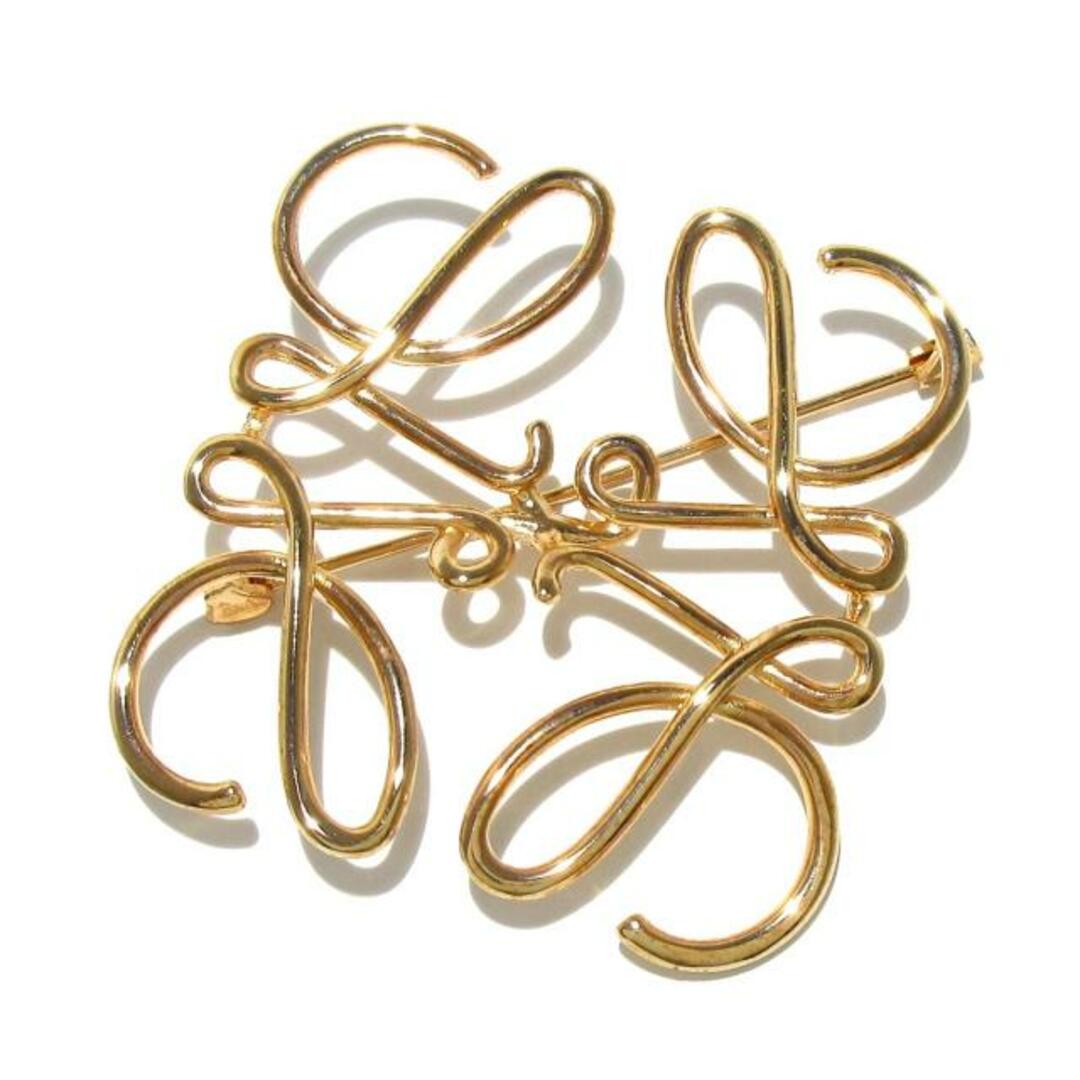 ブローチ/コサージュロエベ ブローチ美品 - 金属素材 ゴールド ブローチ/コサージュロエベ ブローチ美品 - 金属素材 ゴールド