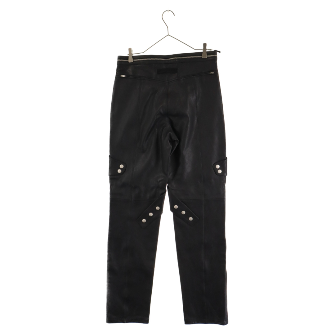 MONCLER(モンクレール)のMONCLER モンクレール 1017 ALYX 9SM Zip Trim Leather Pants G209Y2A00001×アリクス ジップ トリム レザーパンツ ブラック メンズのパンツ(その他)の商品写真