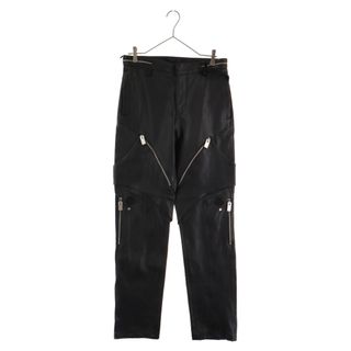 モンクレール(MONCLER)のMONCLER モンクレール 1017 ALYX 9SM Zip Trim Leather Pants G209Y2A00001×アリクス ジップ トリム レザーパンツ ブラック(その他)