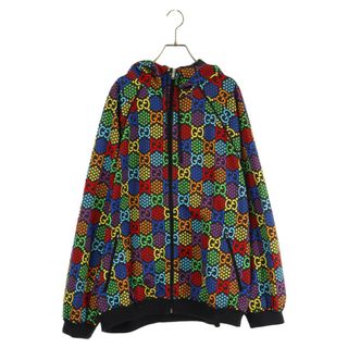 グッチ(Gucci)のGUCCI グッチ 20SS Psychedelic GG Print Zip up hoodie サイケデリックジップアップパーカー マルチカラー 604197(パーカー)