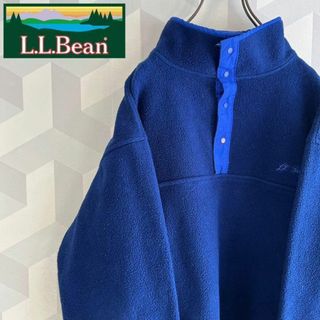 エルエルビーン(L.L.Bean)の【L.L.bean】L相当 パタゴニアスナップt型 フリースジャケットネイビー.(マウンテンパーカー)