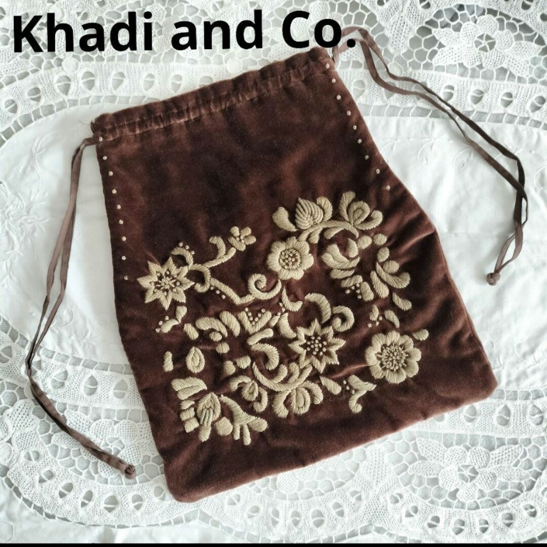 ショルダーバッグ週末限定❗美品☆Khadi and Co.　巾着バッグ