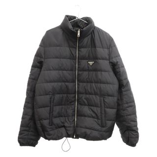 プラダ(PRADA)のPRADA プラダ 23AW Down Jacket プレートロゴ キルティング ダウンジャケット ブラック SGC403 S232(ダウンジャケット)