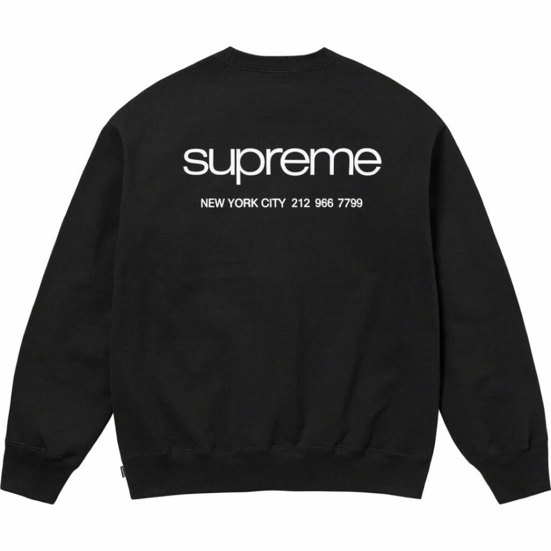 メンズsupreme NYC crewneck 黒 M 新品 未使用