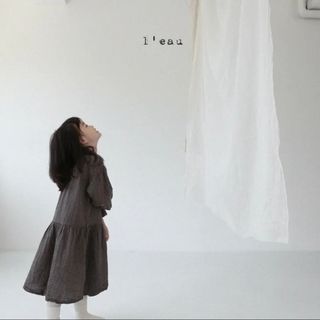 ◉SALE 韓国子供服 ストライプ コットンワンピース 90 100(ワンピース)