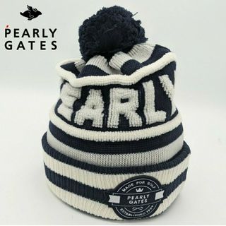 パーリーゲイツ(PEARLY GATES)の☆新品☆パーリーゲイツ ロゴ ボーダー ニット帽(ウエア)