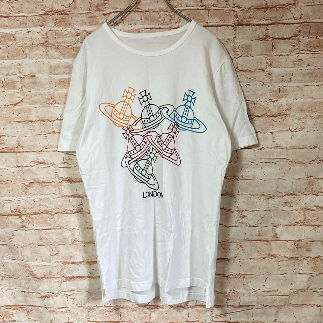 Vivienne Westwood(ヴィヴィアンウエストウッド)のヴィヴィアンウエストウッド Tシャツ カットソー オーブ プリント パンク 半袖 レディースのトップス(Tシャツ(半袖/袖なし))の商品写真