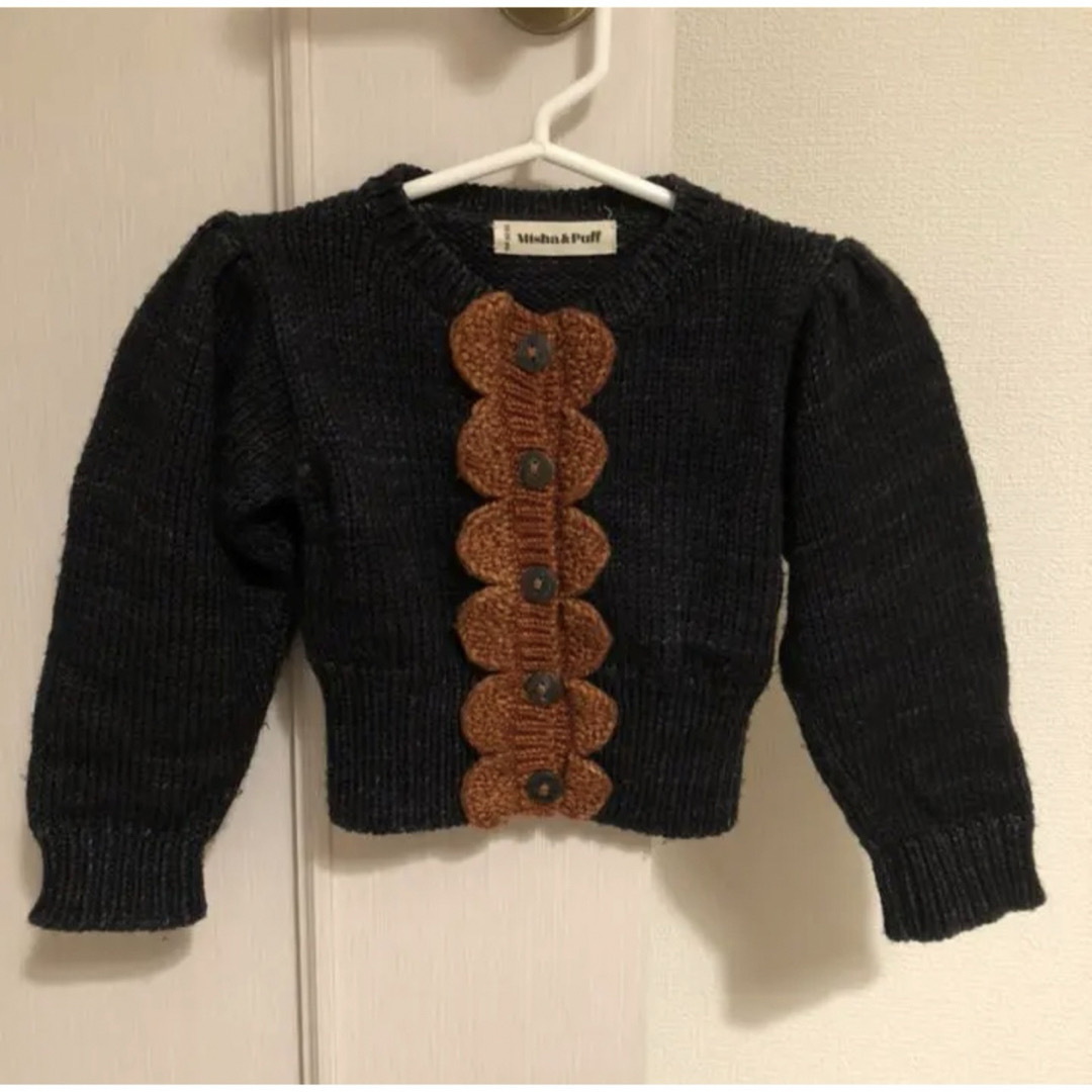 希少！misha&puff Scallop cardigan 18-24mキッズ服女の子用(90cm~)