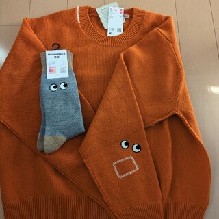 ユニクロ(UNIQLO)のユニクロ　アニヤハインドマーチ　セーター　靴下(ニット/セーター)