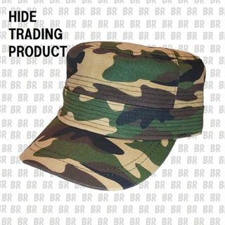 新品　58cmフリー　ヘリンボンステッチワークキャップ　CAMO（カモ）(キャップ)