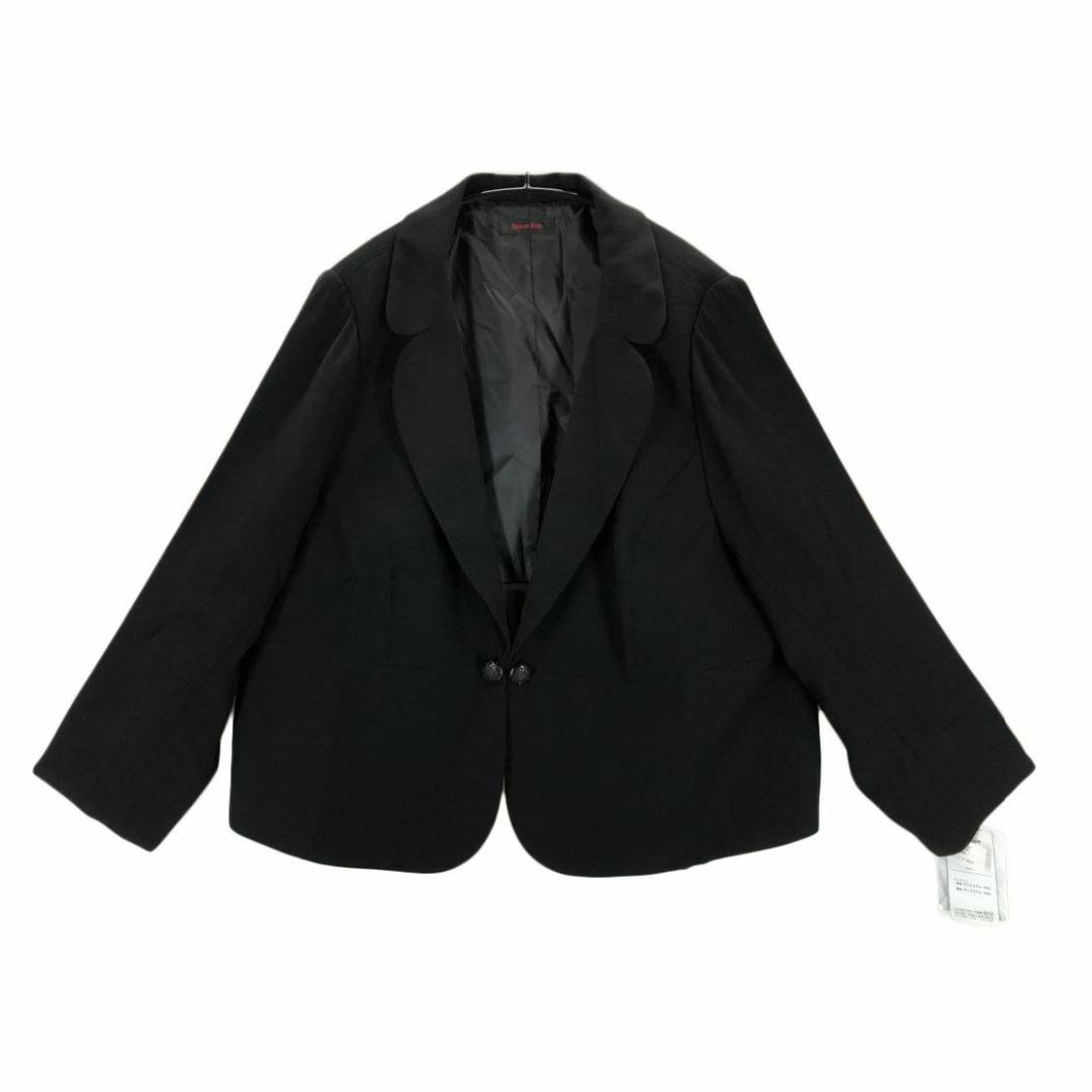 AW0523◇ 新品 テーラードジャケット フォーマル フロントホック ブラック レディースのジャケット/アウター(テーラードジャケット)の商品写真