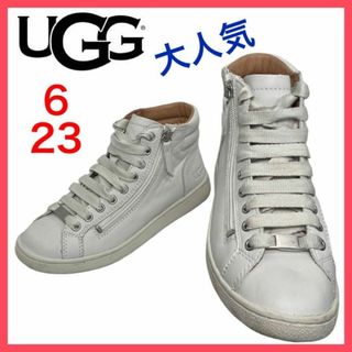 アグ(UGG)の★大人気★アグ　スニーカー　オリーブ　ハイカット　サイドジップ　ほぼ未使用　23(スニーカー)