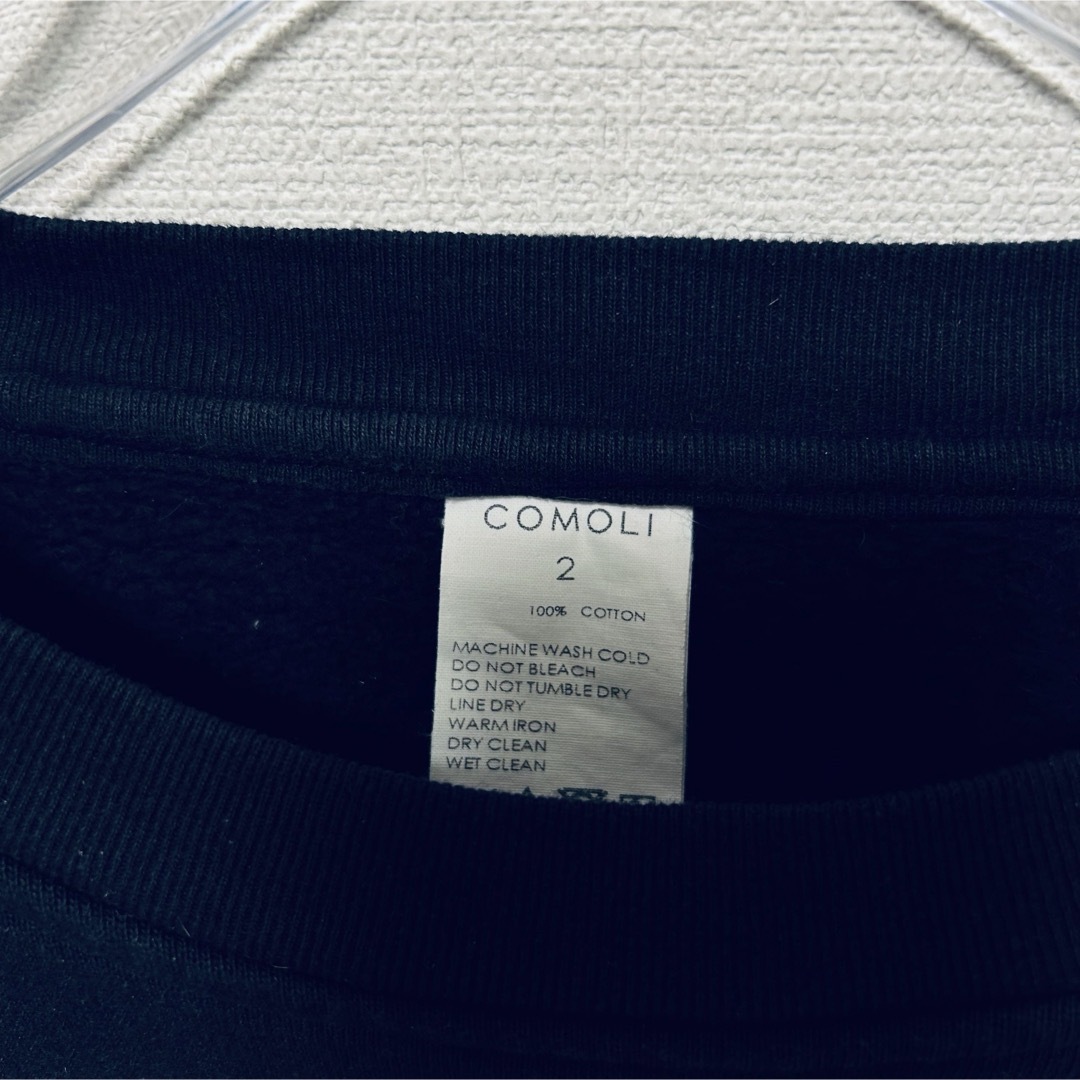 COMOLI(コモリ)のCOMOLI コットン吊裏毛 クルーネック FADE BLACK サイズ2 メンズのトップス(スウェット)の商品写真