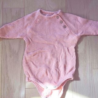 エフオーキッズ(F.O.KIDS)のピンク　ロンパース　70 アプレレクール(ロンパース)