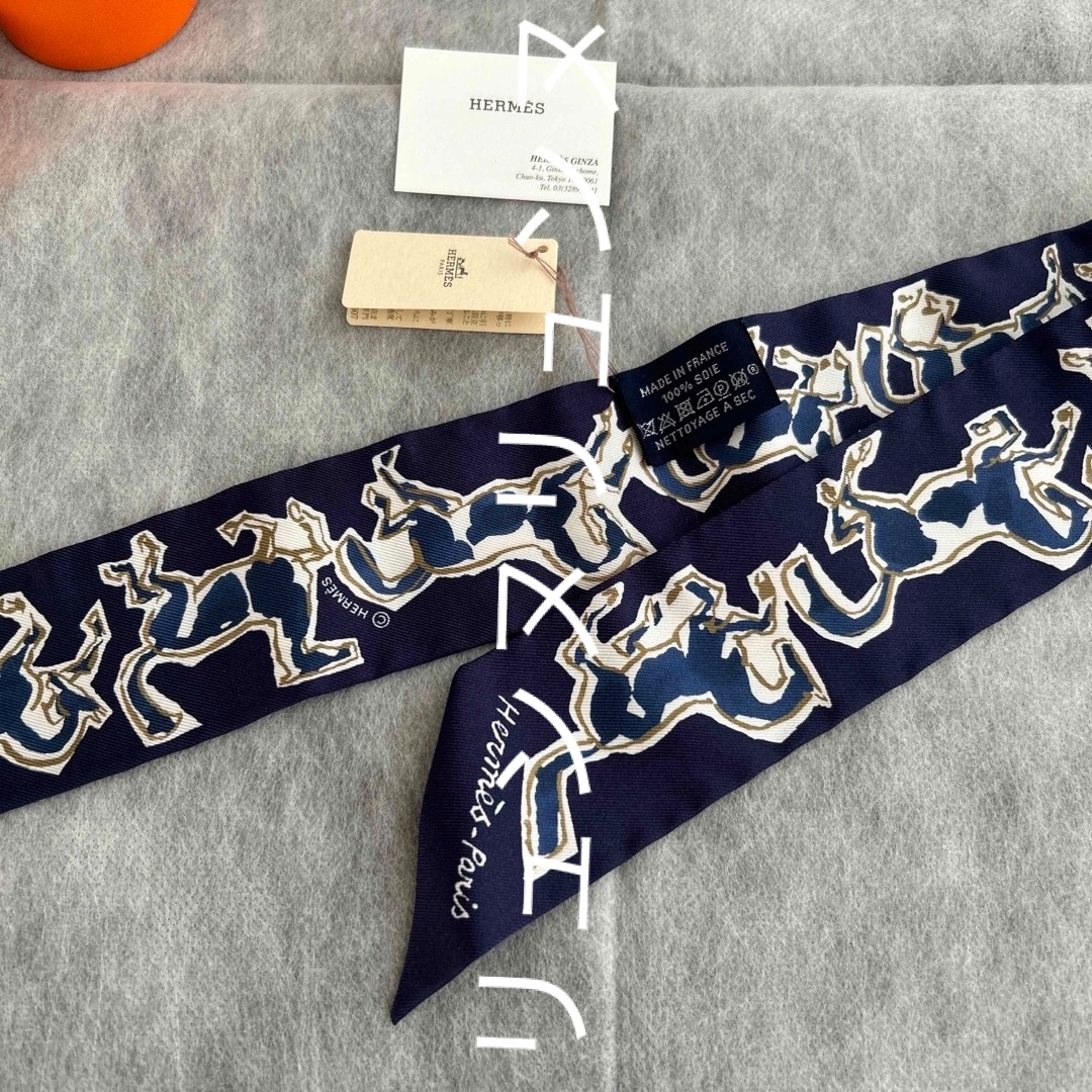 Hermes(エルメス)の国内エルメス　タグ付き　ツイリー　自由の馬 レディースのファッション小物(バンダナ/スカーフ)の商品写真