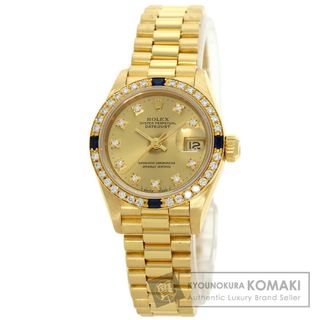 ロレックス(ROLEX)のROLEX 69088G デイトジャスト 10P・ベゼル ダイヤモンド 4Pサファイア 腕時計 K18YG K18YG ダイヤモンド レディース(腕時計)