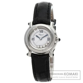 ショパール(Chopard)のChopard 27/8245-23 ハッピースポーツ ダイヤモンド 腕時計 SS 革 レディース(腕時計)