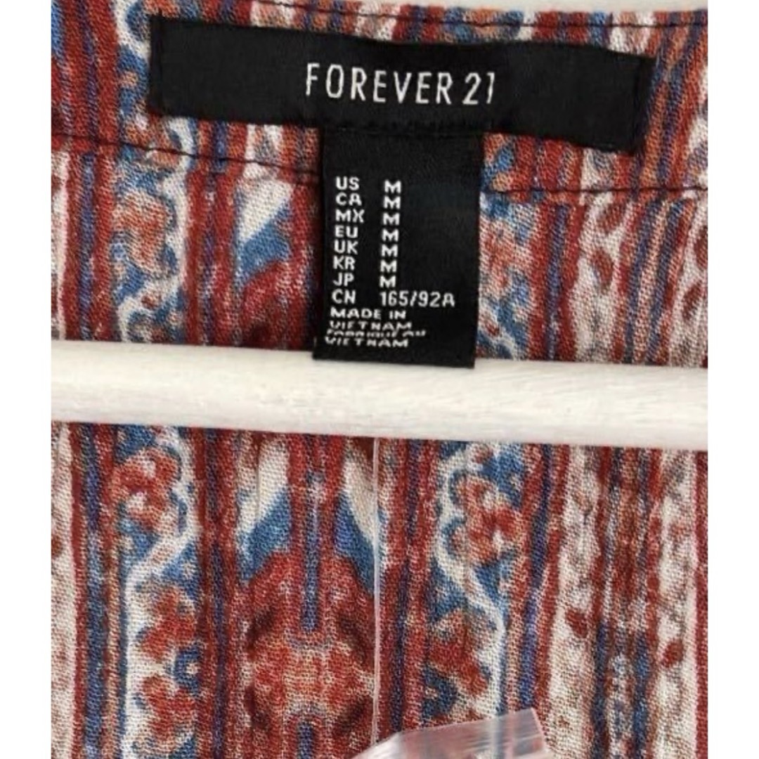 FOREVER 21(フォーエバートゥエンティーワン)のforever21フォーエバー21ワンピース カーディガン チェニック Mサイズ レディースのワンピース(ひざ丈ワンピース)の商品写真