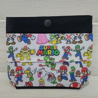 移動ポケット　蓋なし　マリオ　白(外出用品)