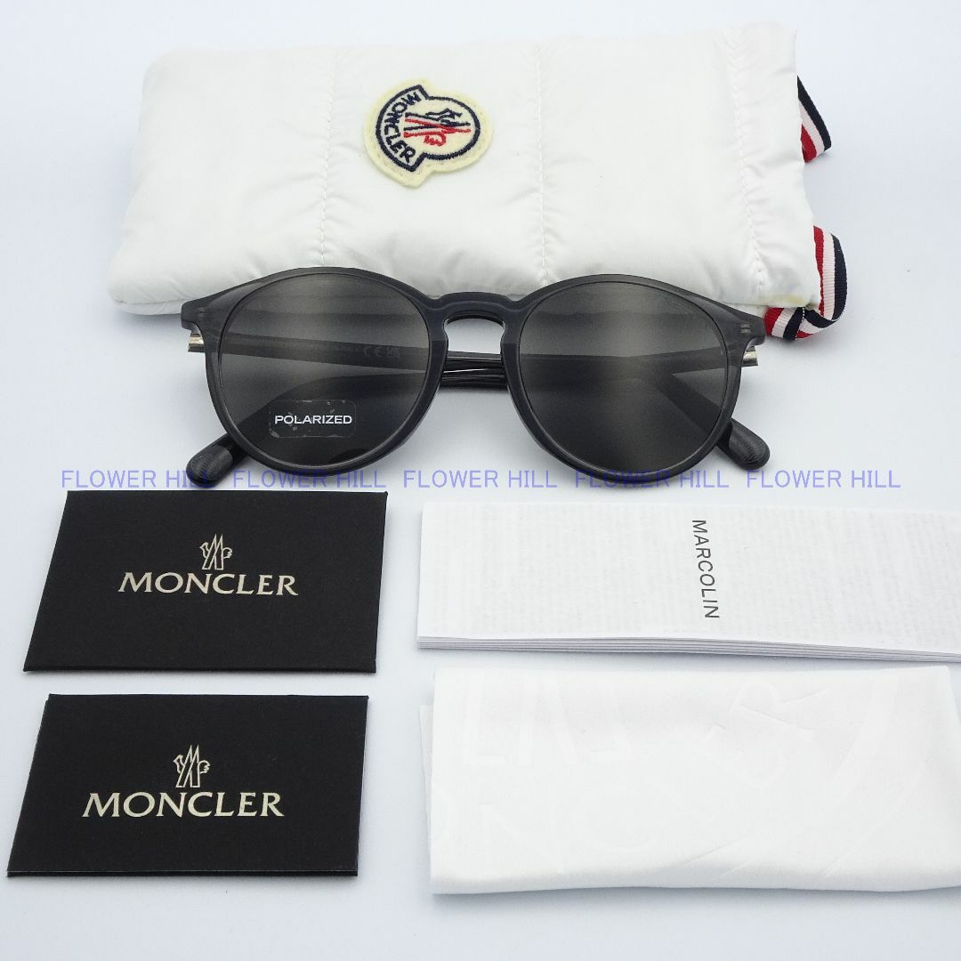 MONCLER モンクレール 偏光サングラス ボストン ML0213 01Dグレースモークレンズ