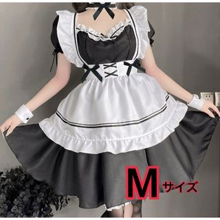 新品　メイド服コスプレ　Mサイズ　6点セット(衣装一式)