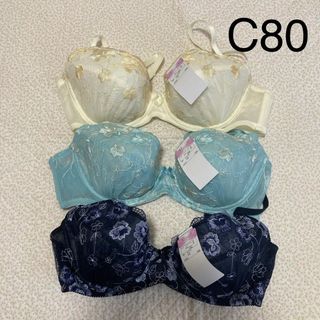 【新品】C80ブラジャー ３色セット(ブラ)