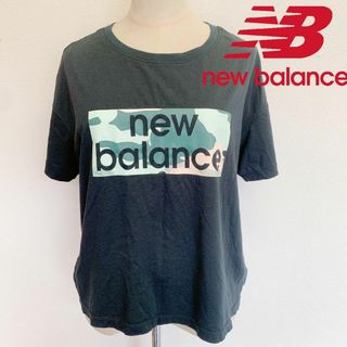 ニューバランス(New Balance)の2696美品　ニューバランス　Tシャツ ロゴ レディース トップス ネイビー(シャツ/ブラウス(半袖/袖なし))