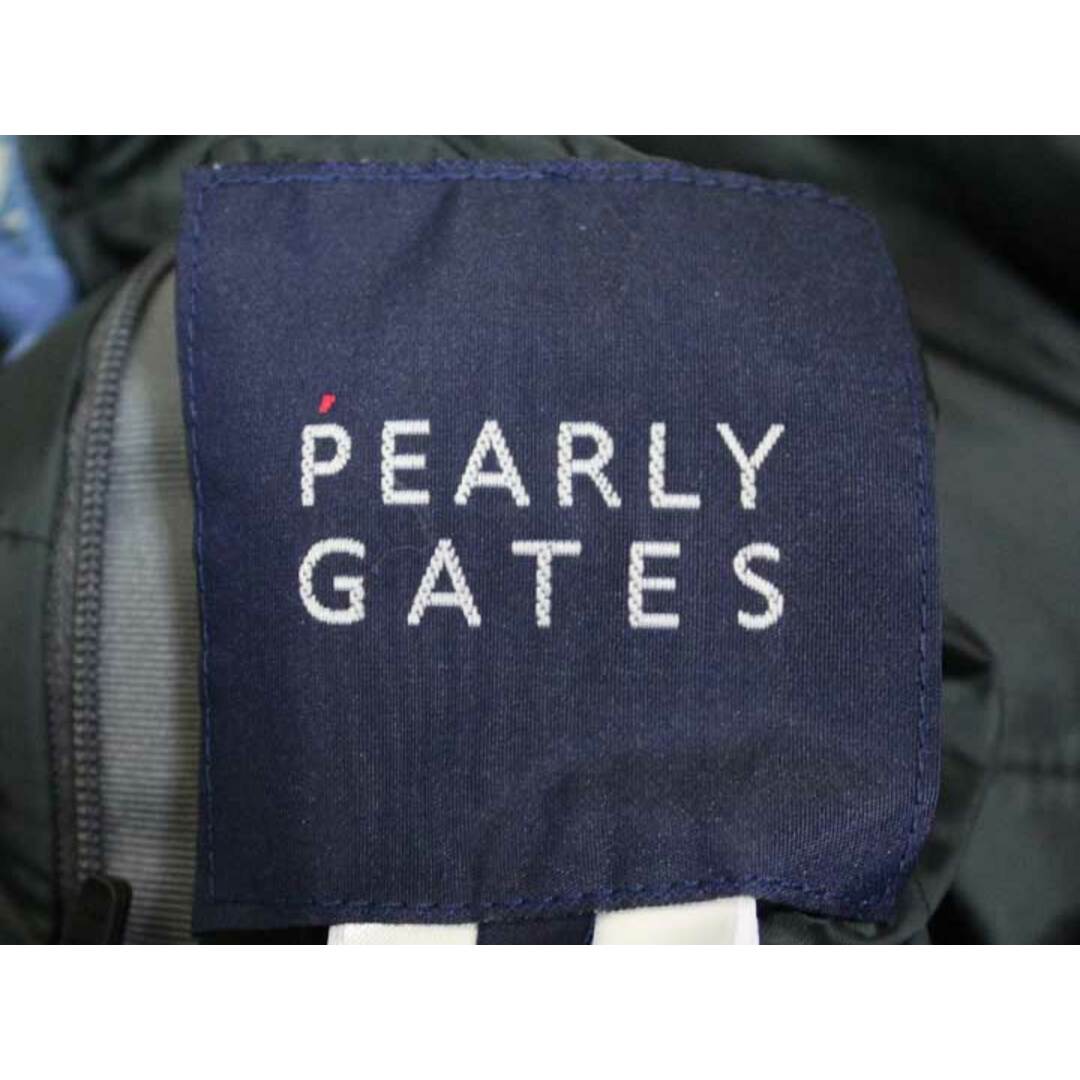 PEARLY GATES(パーリーゲイツ)の【秋物 新入荷】☆PEARLY GATES/パーリーゲイツ☆リバーシブル中綿プルオーバー/ゴルフウェア/Vネック/ポケット/ベスト/長袖/ノースリーブ ブルー/青 ブラック/黒 レディース 0【中古】秋冬 821132 スポーツ/アウトドアのゴルフ(ウエア)の商品写真