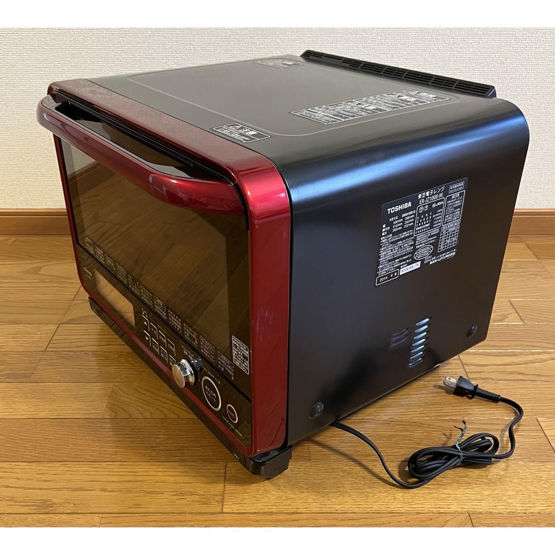 東芝(トウシバ)の東芝　過熱水蒸気オーブンレンジ　　　　　ER-JZ1000-R   2014年製 スマホ/家電/カメラの調理家電(電子レンジ)の商品写真