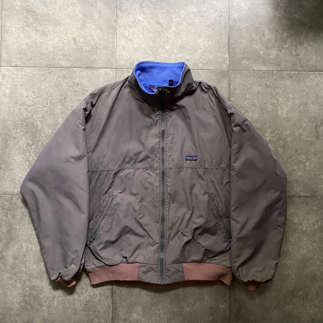 patagonia(パタゴニア)の90s パタゴニア ナイロンブルゾン USA製 XL グレー  フリース メンズのジャケット/アウター(ブルゾン)の商品写真