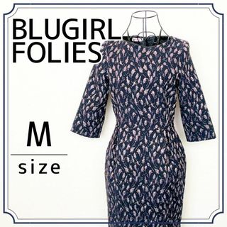 ブルーガール(Blugirl)の⭐️イタリア製⭐️BLUGIRL FOLIES 花柄ワンピース パーティ(ひざ丈ワンピース)