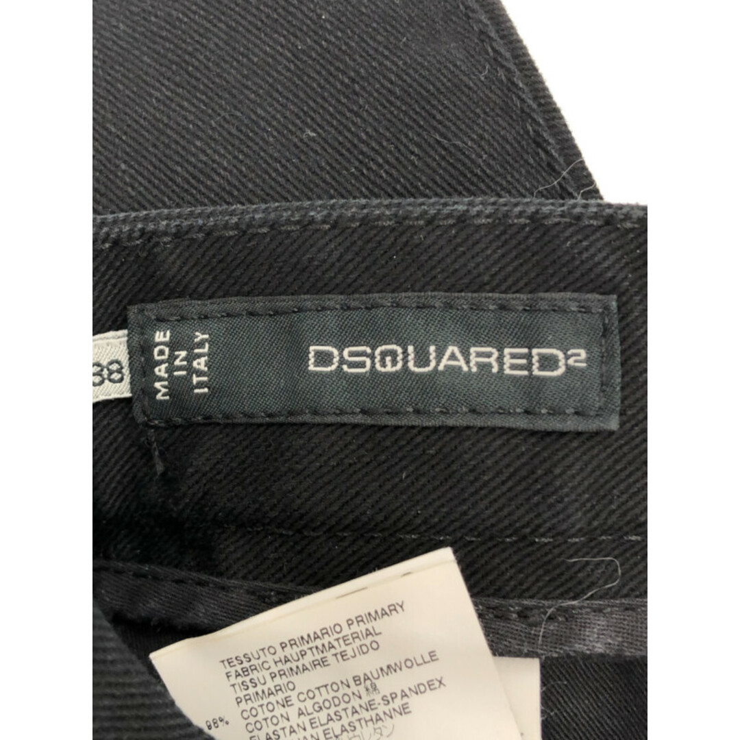 DSQUARED2(ディースクエアード)のDSQUARED2 ディースクエアード 10AW テーパードデニムパンツ ブラック 38 S72LA0274 レディースのパンツ(デニム/ジーンズ)の商品写真