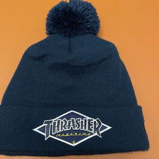 スラッシャー(THRASHER)のレア 00s THRASHER NEW ERAビーニー ニット帽 ニットキャップ(ニット帽/ビーニー)