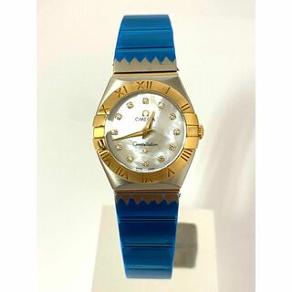 オメガ(OMEGA)の極美品　オメガ　K18/SS　12Pダイヤ　シェル文字盤　コンステレーション(腕時計)