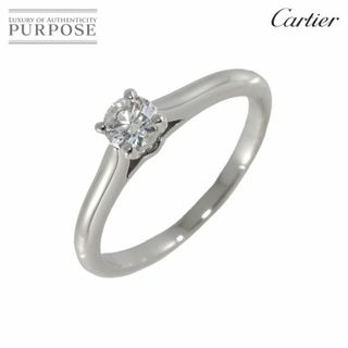 カルティエ(Cartier)のカルティエ Cartier ソリテール ダイヤ 0.24ct F/IF/3EX #49 リング プラチナ【証明書・鑑定書付き】VLP 90203728(リング(指輪))