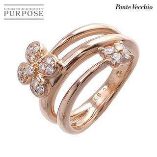 ポンテヴェキオ(PonteVecchio)のポンテヴェキオ Ponte Vecchio 3号 リング ダイヤ 0.20ct K18 PG ピンクゴールド 750 指輪 フラワー VLP 90208610(リング(指輪))