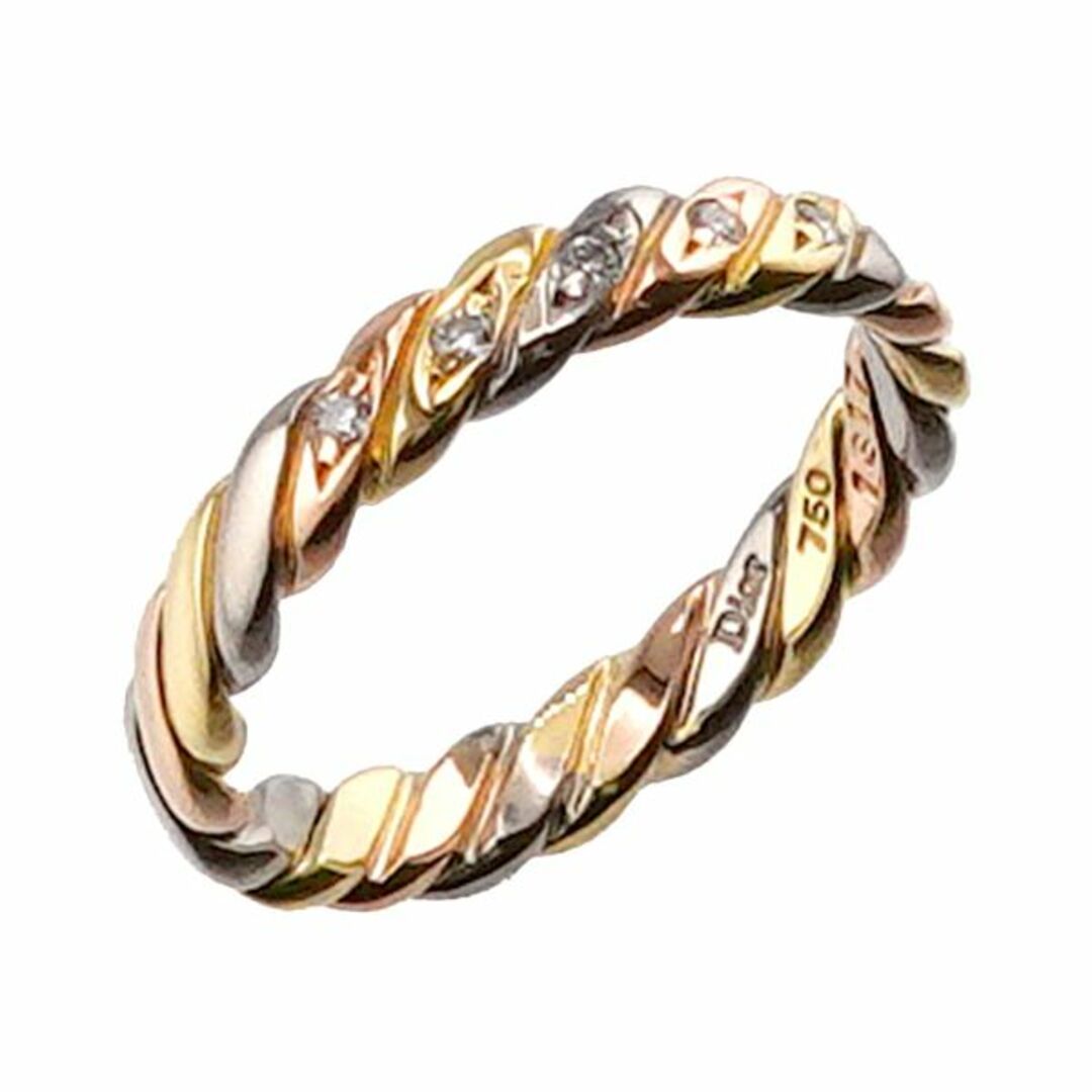 Dior(ディオール)のクリスチャン ディオール Christian Dior 9号 リング ダイヤ K18 YG WG PG スリーゴールド 3カラー 750 指輪 90209532 レディースのアクセサリー(リング(指輪))の商品写真