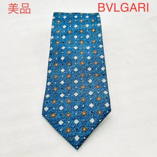 ブルガリ(BVLGARI)の美品　BVLGARI ブルガリ ネクタイ セッテピエゲ 総柄　イタリア製(ネクタイ)