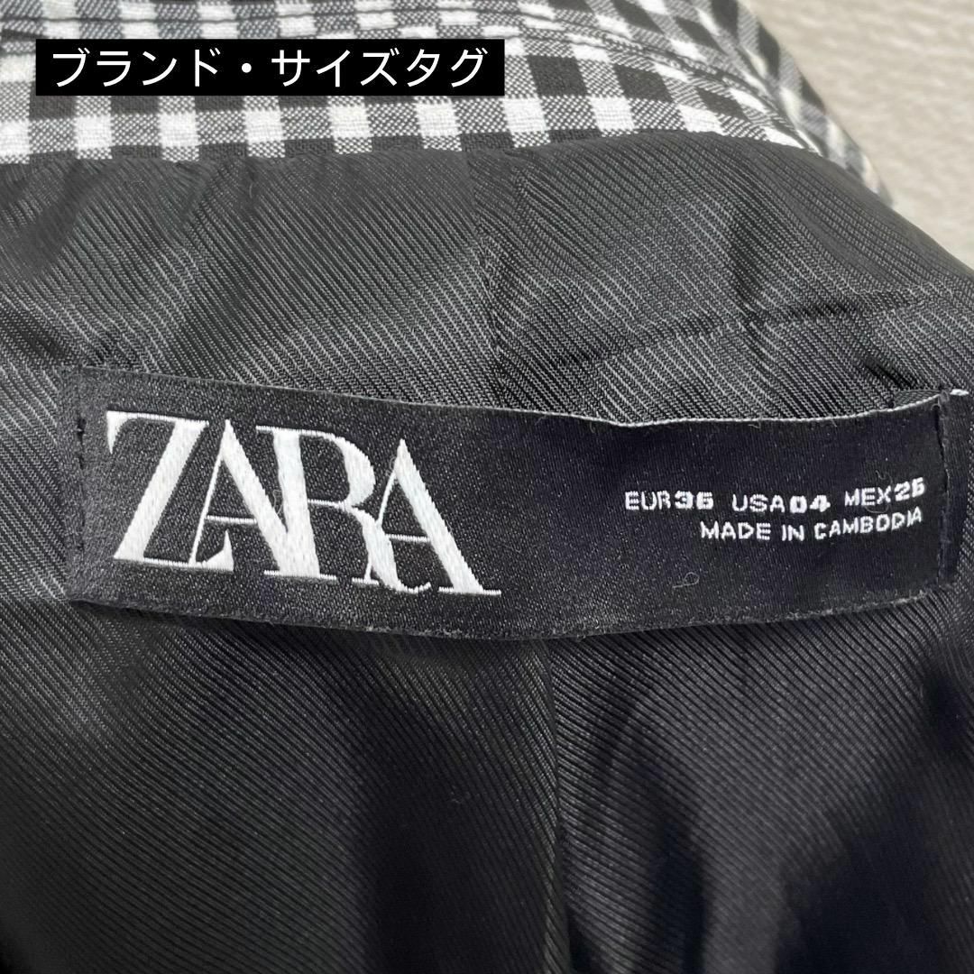 ZARA(ザラ)の⭐️主役アウター⭐️ZARA テーラードジャケット チェック柄 ストレッチ レディースのジャケット/アウター(テーラードジャケット)の商品写真