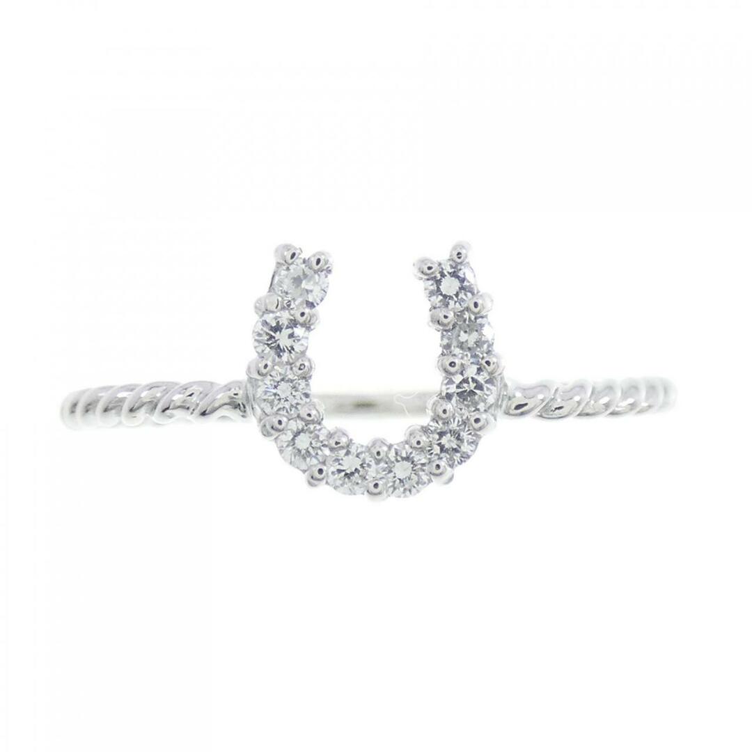 【リメイク】PT ホースシュー ダイヤモンド リング 0.10CT レディースのアクセサリー(リング(指輪))の商品写真