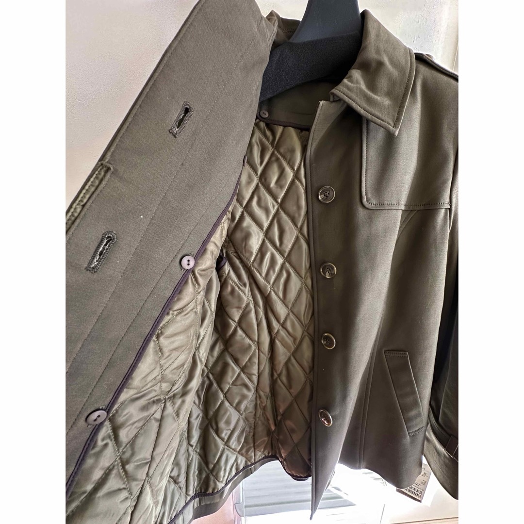 ASPRI 11号 Ｌ　ジャケット　コート　新品　カーキ レディースのジャケット/アウター(テーラードジャケット)の商品写真