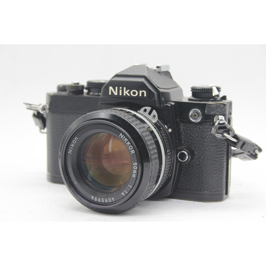返品保証】 ニコン Nikon FM ブラック Nikkor Ai 50mm F1.4 ボディ 