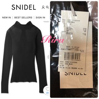 スナイデル(SNIDEL)のSNIDEL バックオープンシアーニットプルオーバー🌷新作新品🍀完売色(ニット/セーター)